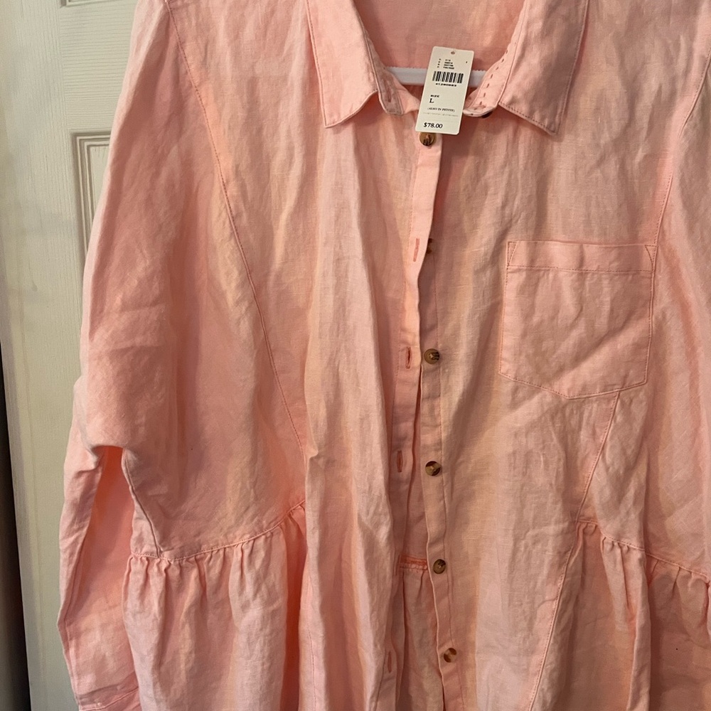 Pink Button-Up Shirt